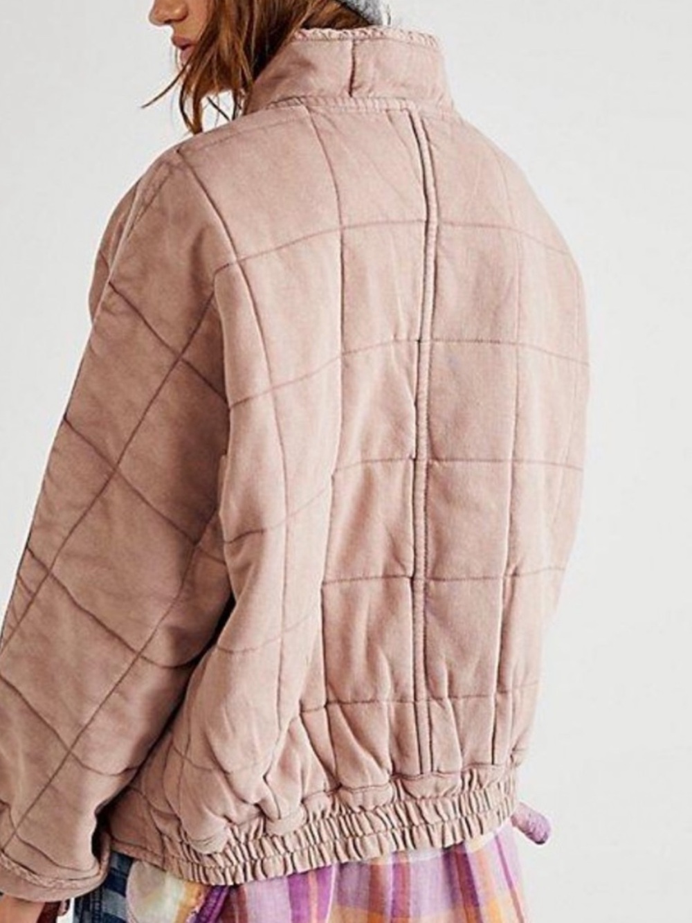 Free People Dolman Quilted Jacket - Blush
